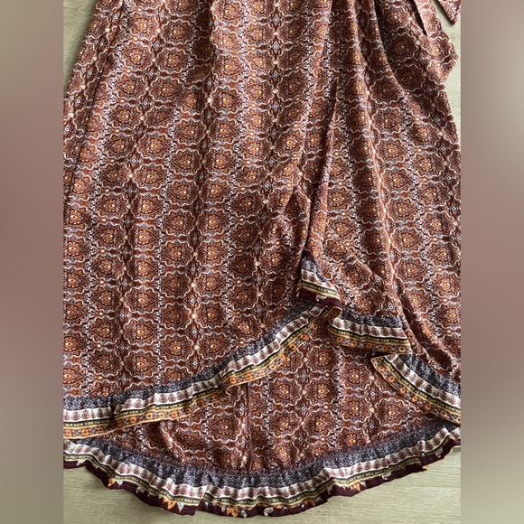 Band of Gypsies B.O.G Collective Maxi Dress Flutter Sleeves size XS Cottage - Picture 3 of 10